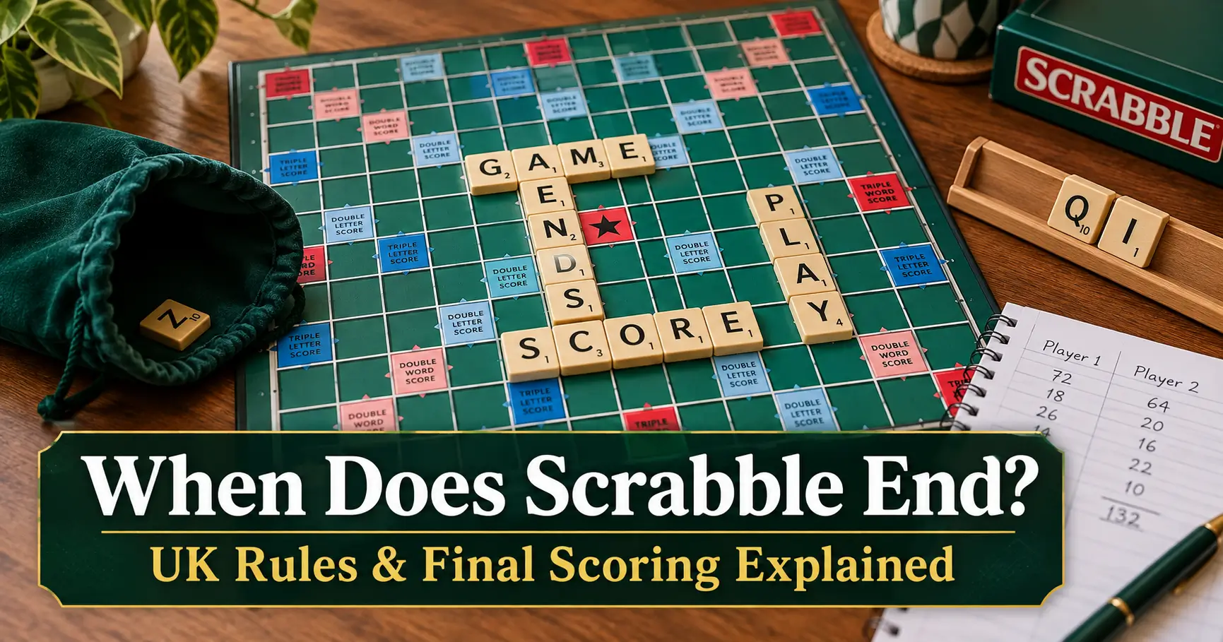 When does Scrabble end UK rules and final scoring guide